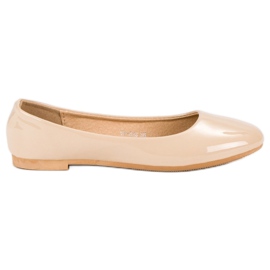 Top Shoes Bailarinas lacadas marrón