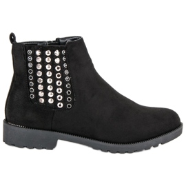 Queen Vivi Botas Chelsea con estilo negro
