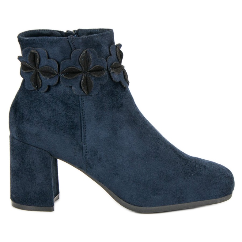 Kylie Botas de ante azul marino