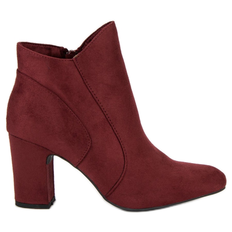 Kylie Botas de gamuza elegantes rojo