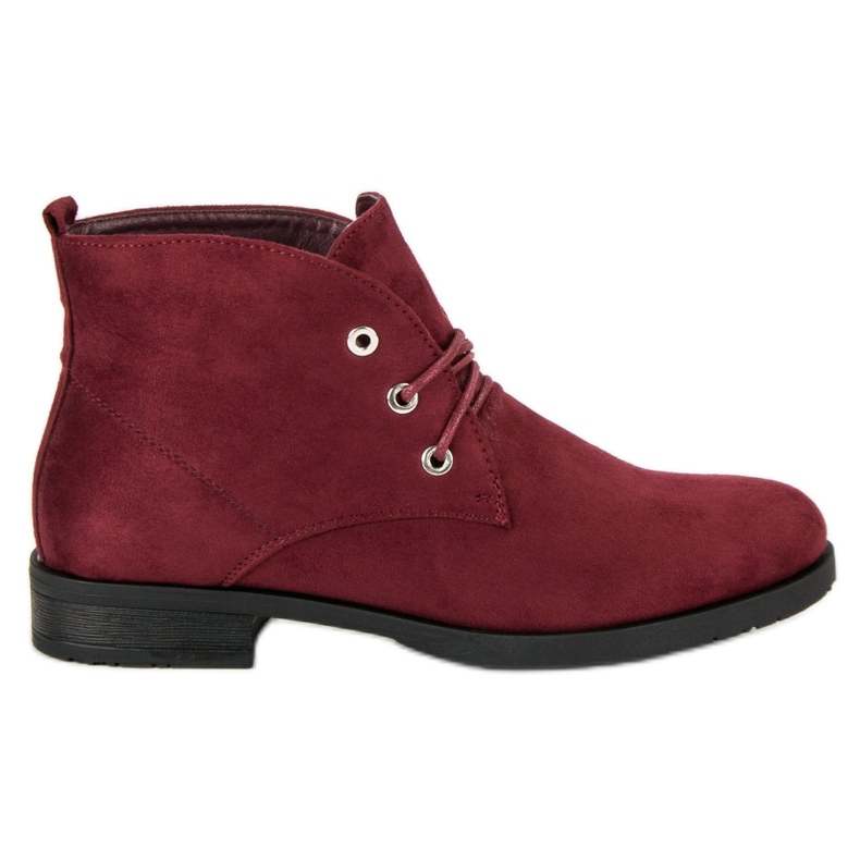 Sweet Shoes Botines bajos anudados rojo