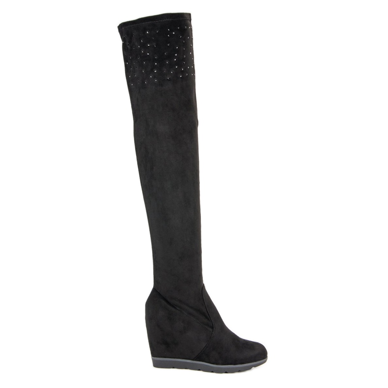 Kayla Botas de cuña negro