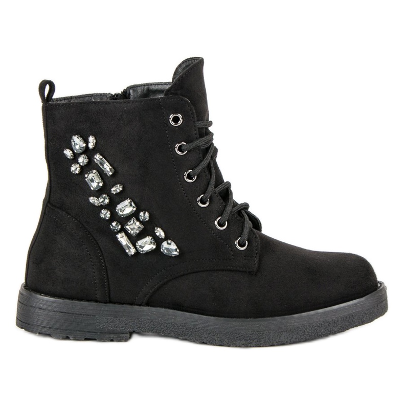 Bestelle Tramperos de gamuza negro