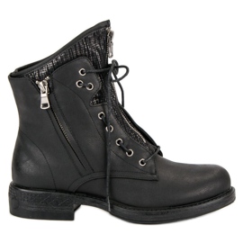Bestelle Botas de rock workery negro