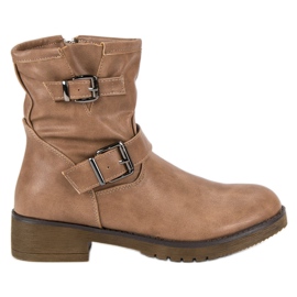 Encor Botas moteras beige Encor Botas moteras beige