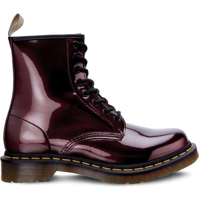 Dr. Martens Vegan 1460 Chrome Oxblood Chrome Metalizado rojo