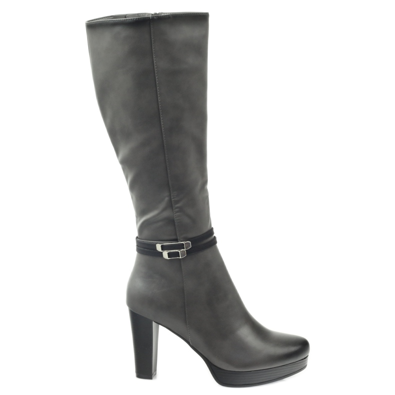 M.Daszyński Botas en el poste Daszyński AM61 negro gris M.Daszyński Botas en el poste Daszyński AM61 negro gris