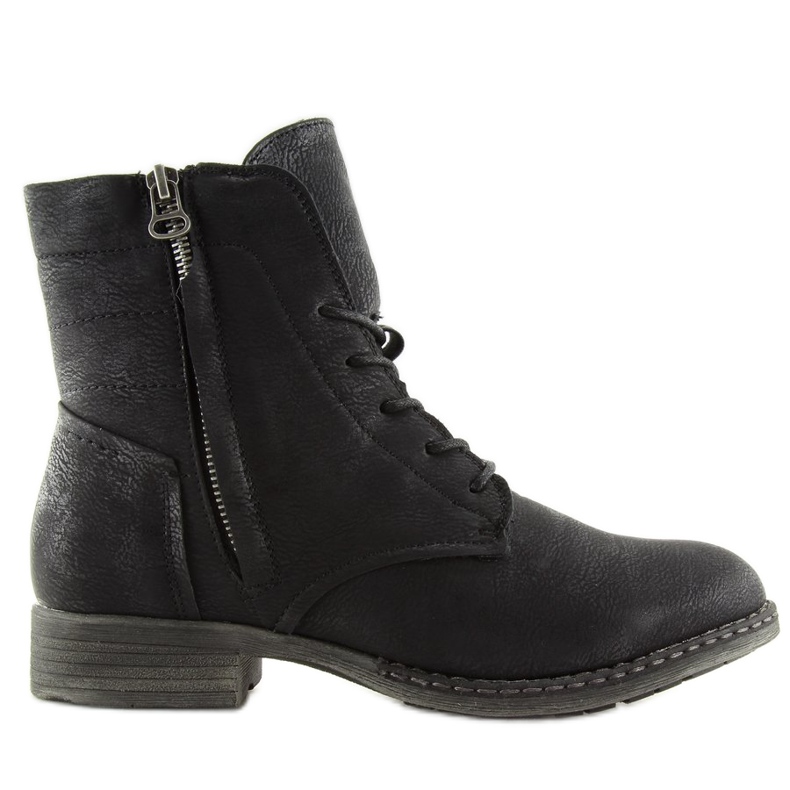 Botas negras con cordones 6177 Black negro Botas negras con cordones 6177 Black negro