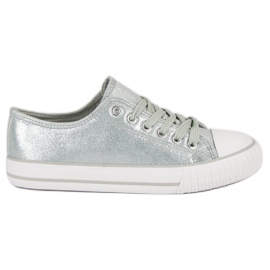 Zapatillas plateadas gris