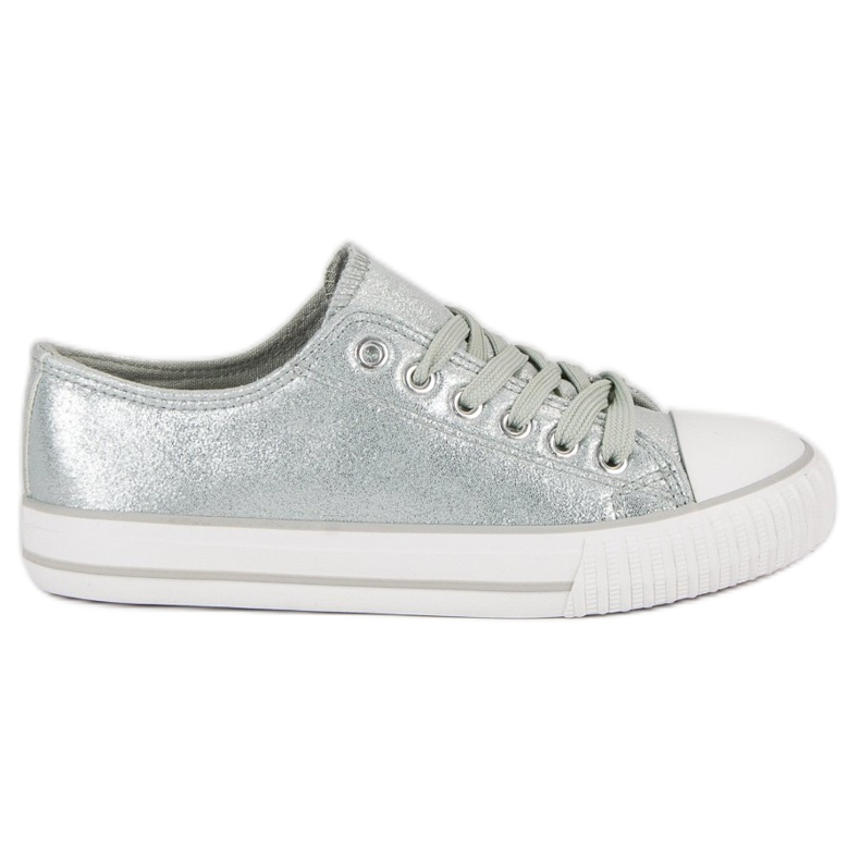 Zapatillas plateadas gris