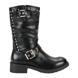 SDS Botas altas de trabajador negro