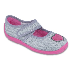 Calzado infantil befado 945Y326 gris rosado