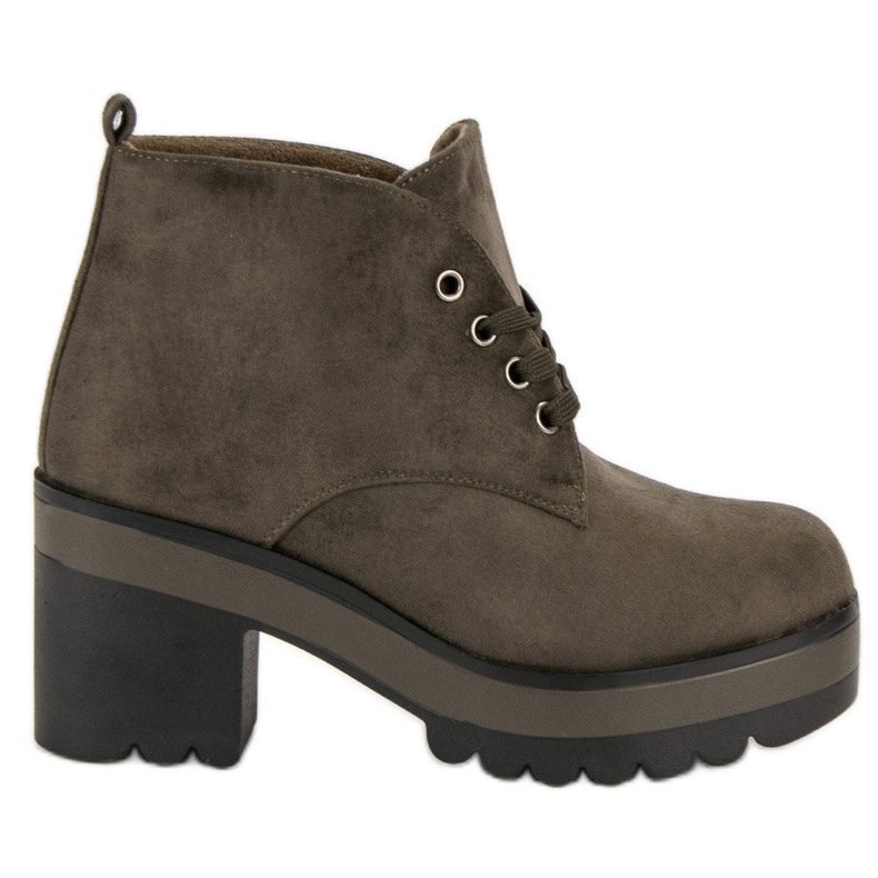 Botas ligeras de tacón alto verde Botas ligeras de tacón alto verde