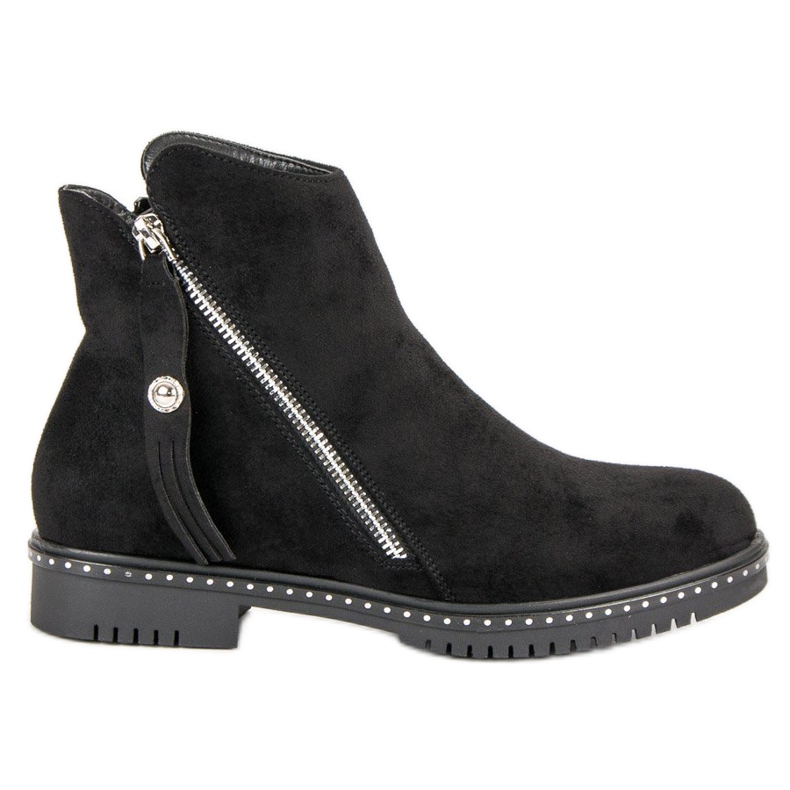 Queentina Cómodas botas de otoño negro Queentina Cómodas botas de otoño negro