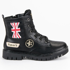 American Club Botines americanos con estilo de las niñas negro
