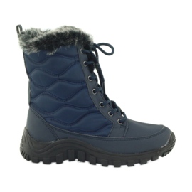 Botas de nieve deportivas con piel DK azul marino