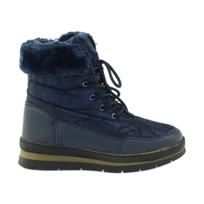 Botas de nieve deportivas con piel DK azul marino