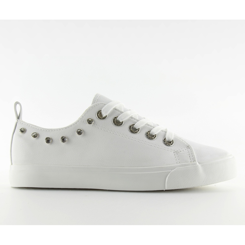 Zapatillas deportivas con circonitas blancas BL122p II-GAT. blanco