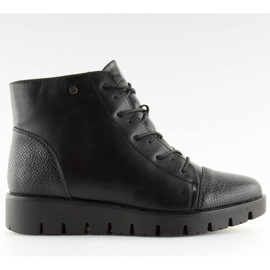 Botas negras con cordones 6707-1 black negro Botas negras con cordones 6707-1 black negro