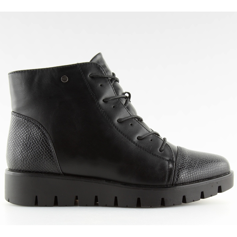 Botas negras con cordones 6707-1 black negro