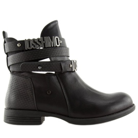 Botines negros con aberturas 302-PA Negro Botines negros con aberturas 302-PA Negro