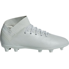 Las botas de fútbol adidas Nemeziz 18.3 Fg Jr DB2353 blanco blanco