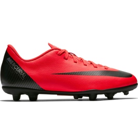 Zapatos de fútbol Nike Mercurial Vapor 12 Club Gs CR7 FG / MG Jr AJ3095-600 multicolor rojo