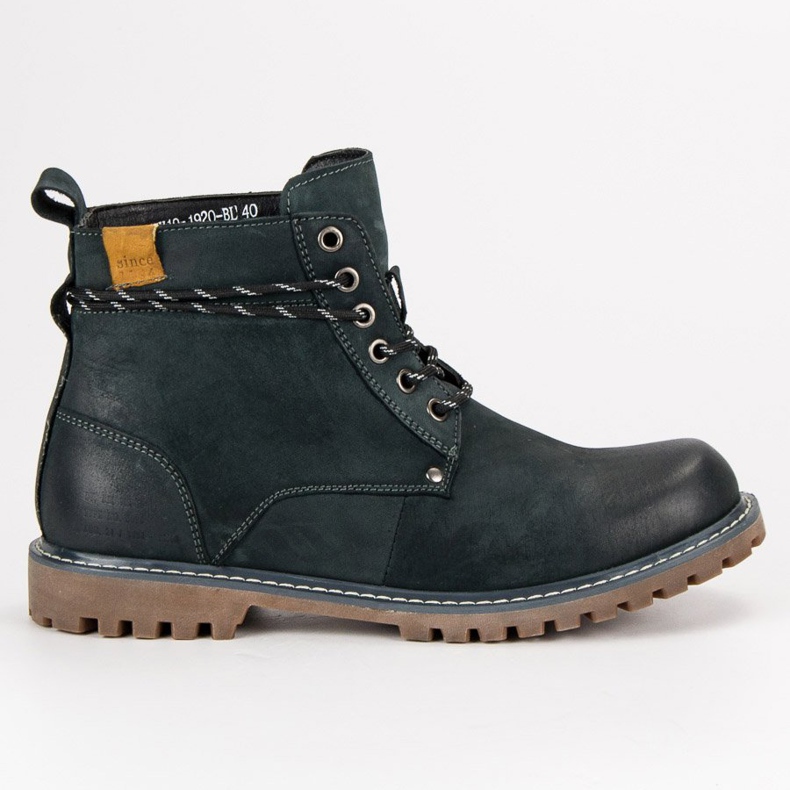 Wolski Botas de cuero para hombre azul
