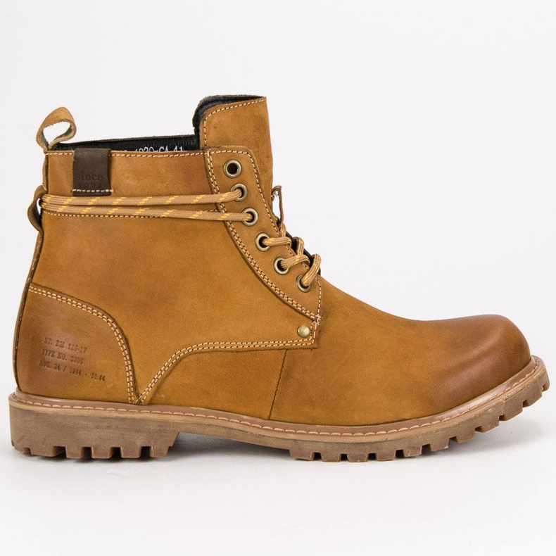 Wolski Botas de cuero para hombre marrón