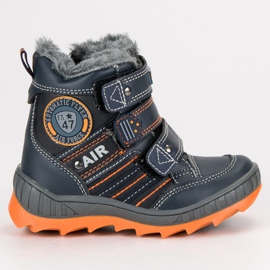 American Club Botas de terciopelo americano caliente azul marino