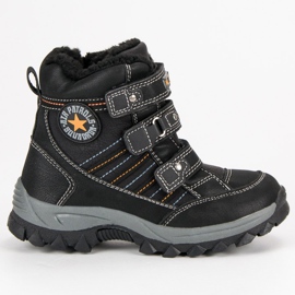 American Club Botas de terciopelo americano caliente negro