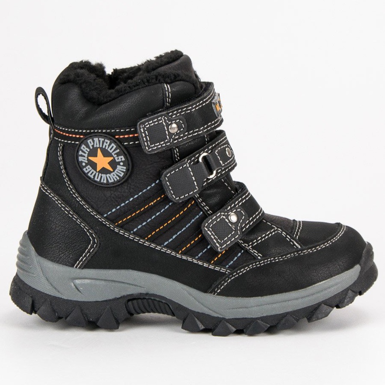 American Club Botas de terciopelo americano caliente negro