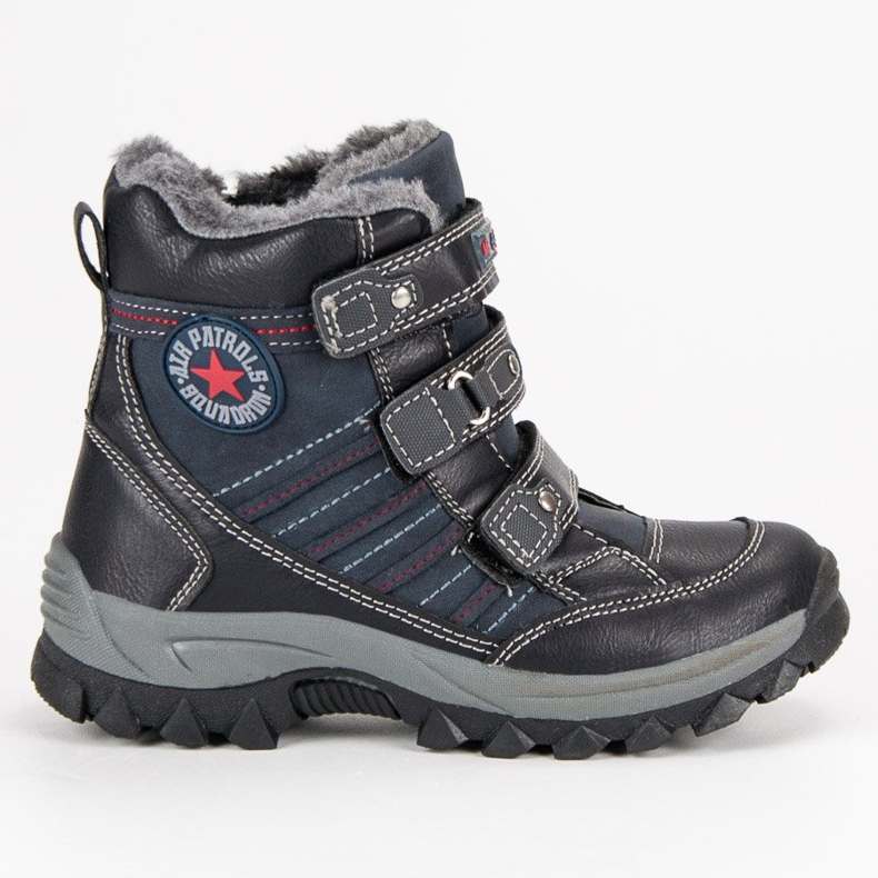 American Club Calzado de invierno americano velcro azul