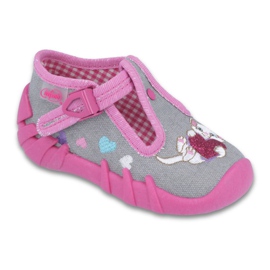 Calzado infantil befado 110P338 gris rosa