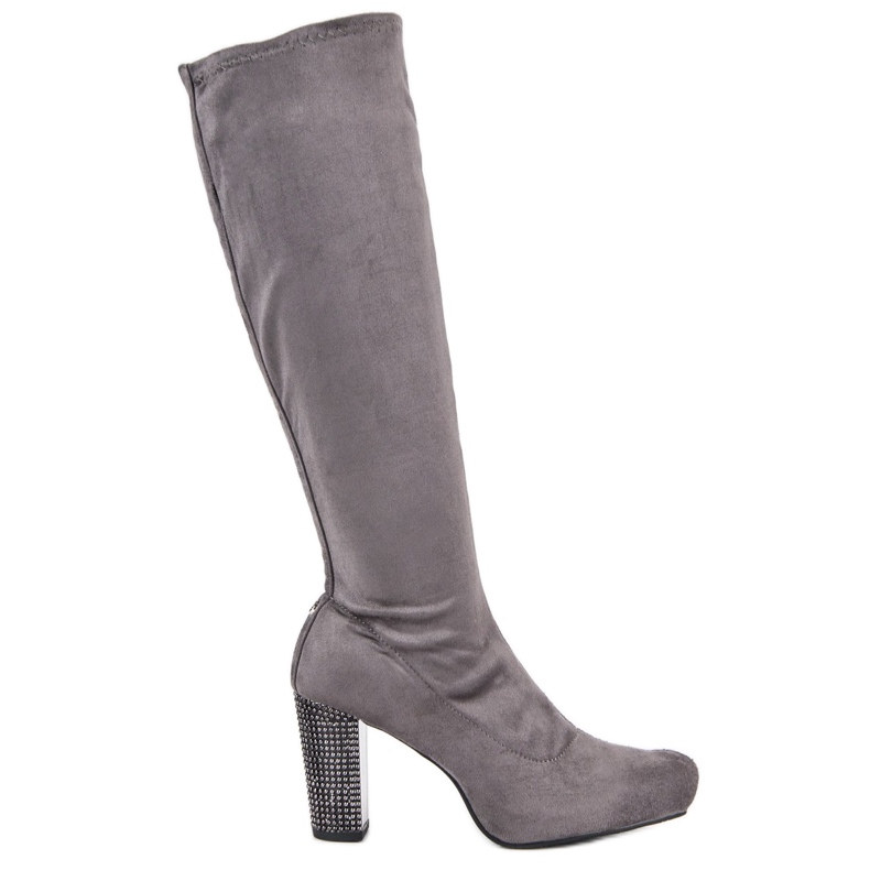 Botas de tacón grises