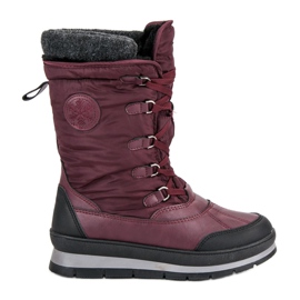 Mckeylor Botas de nieve burdeos de moda rojo