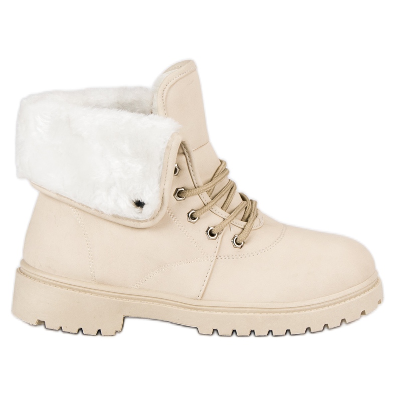 Tramperos beige con pelo Tramperos beige con pelo