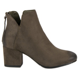 Botas de ante de tacón alto de VINCEZA verde Botas de ante de tacón alto de VINCEZA verde