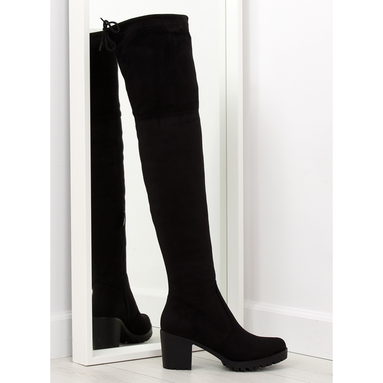Botas negras de tacón alto BH108-HB negro