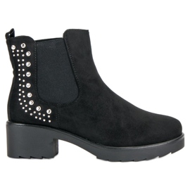 Botas Jodhpur con tacones altos negro