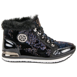 Aclys Zapatillas de deporte atadas de moda negro multicolor