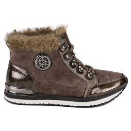 Aclys Zapatillas de deporte atadas de moda marrón Aclys Zapatillas de deporte atadas de moda marrón