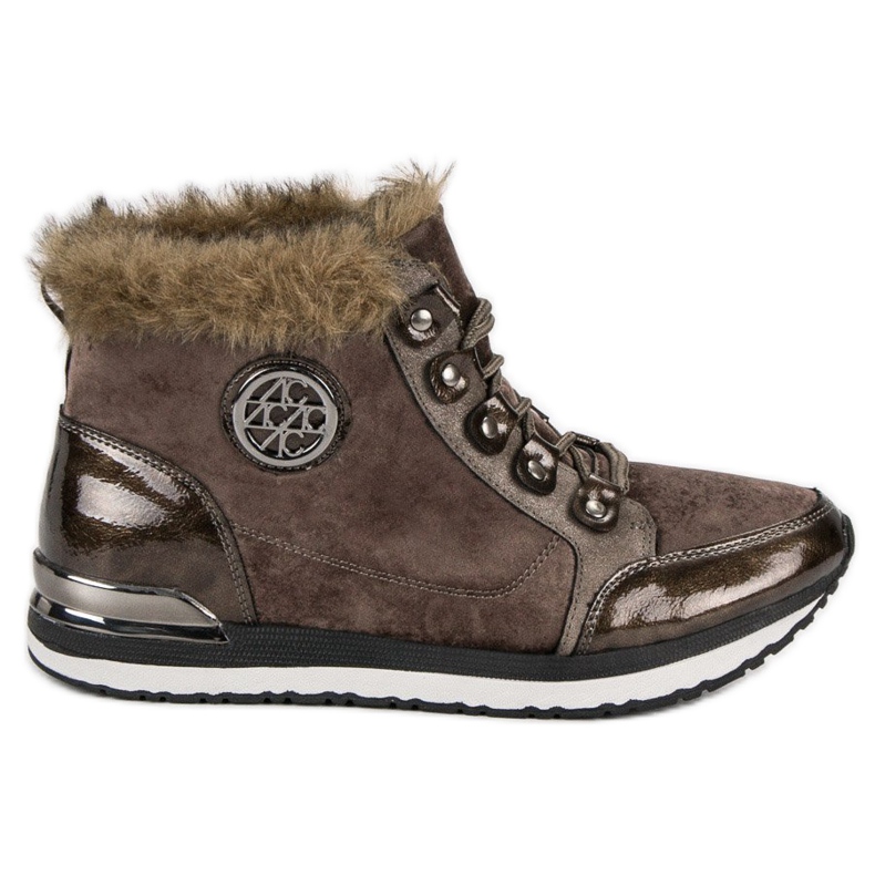 Aclys Zapatillas de deporte atadas de moda marrón Aclys Zapatillas de deporte atadas de moda marrón