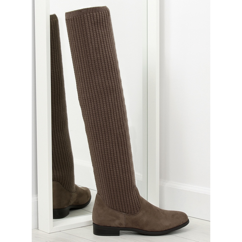 Bota mosquetero marrón BM102 kaki