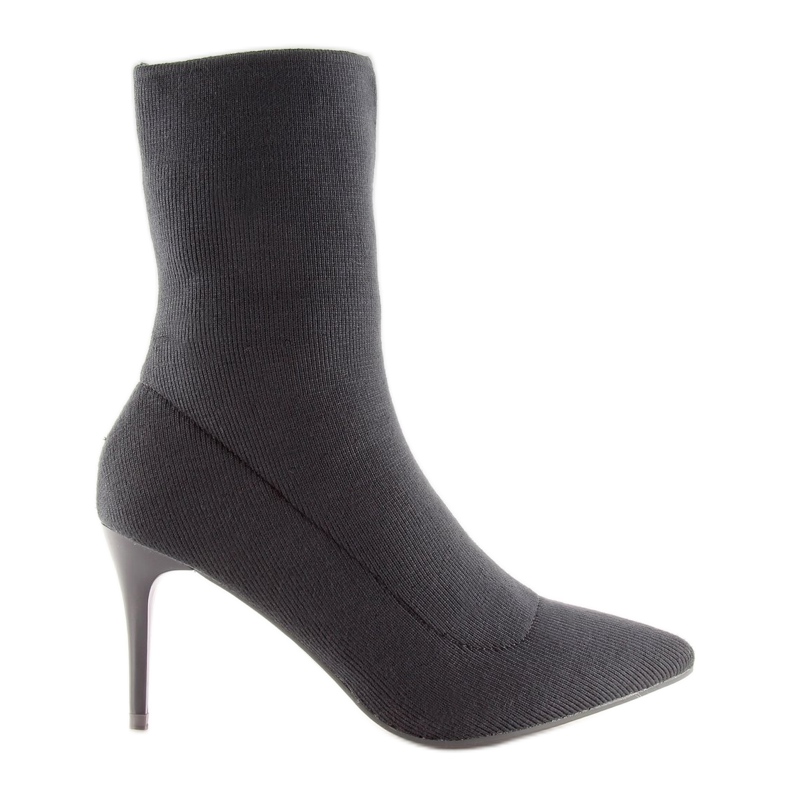 Botas de calcetín grises con tacón LL-103p Gris