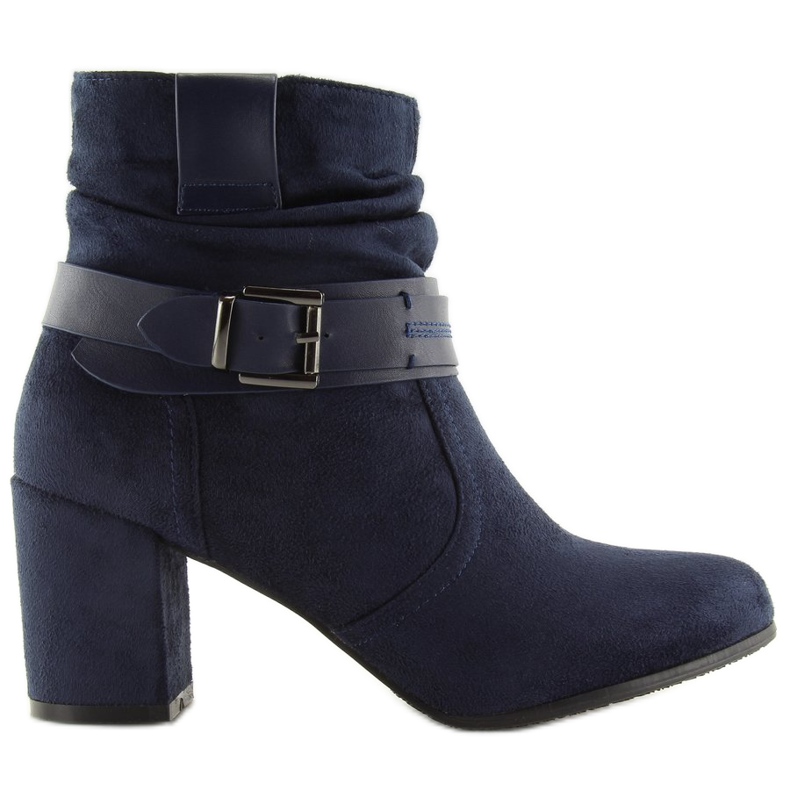 Botas de tacón azul marino 99-129 Azul