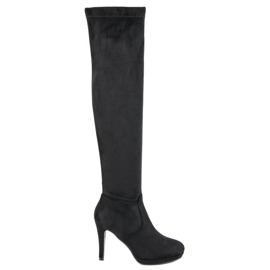 Small Swan Botas por encima de la rodilla negro