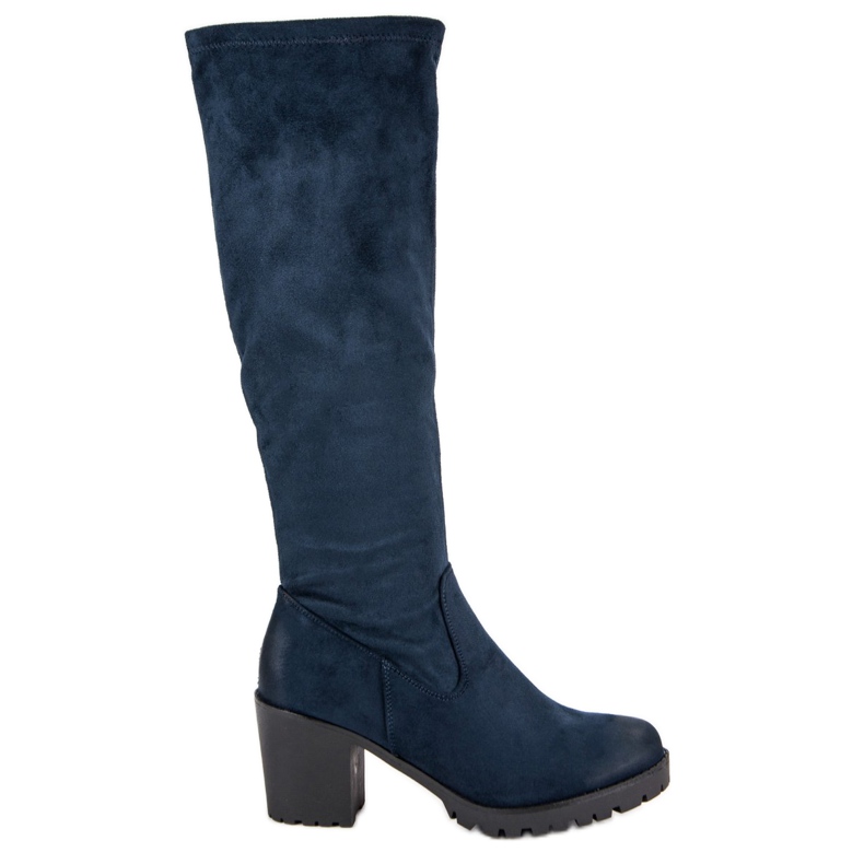 Botas de ante de tacón alto de VINCEZA multicolor azul