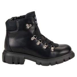 Kylie Botas con cordones negro