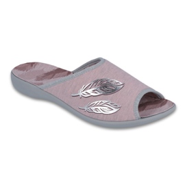 Zapatos de mujer befado pu 254D098 gris rosa